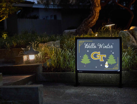 Georgia Tech Hello Winter Yardsy Sign yard sign