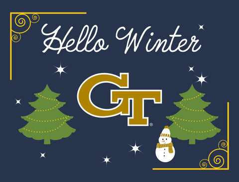 Georgia Tech Hello Winter Yardsy Sign yard sign