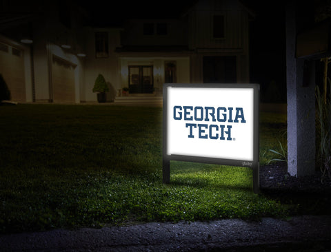Georgia Tech Wordmark White Yardsy Sign