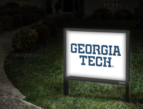 Georgia Tech Wordmark White Yardsy Sign