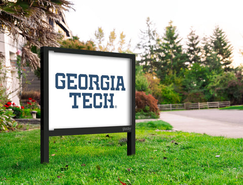 Georgia Tech Wordmark White Yardsy Sign