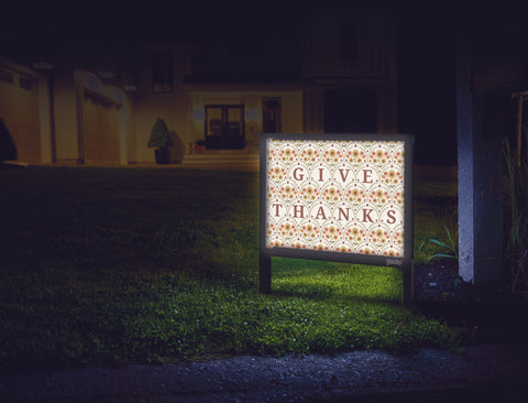 Give Thanks Floral Yardsy Sign Mailbox.Jpg