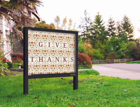 Give Thanks Floral Yardsy Sign Yard.Jpg