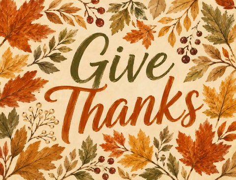 Give Thanks Leaves Yardsy Sign yard sign