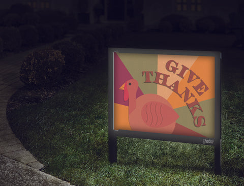 Give Thanks Turkey Yardsy Sign Walkway.Jpg