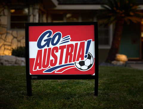 Go Austria! Soccer Yardsy Sign yard sign