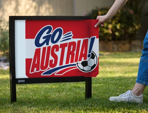 Go Austria! Soccer Yardsy Sign yard sign