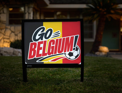 Go Belgium! Soccer Yardsy Sign yard sign