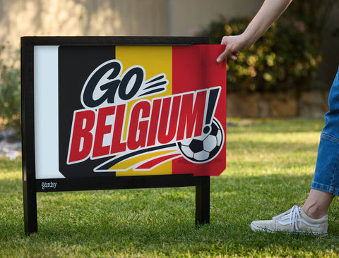 Go Belgium! Soccer Yardsy Sign yard sign