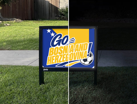 Go Bosnia And Herzegovina! Soccer Yardsy Sign yard sign