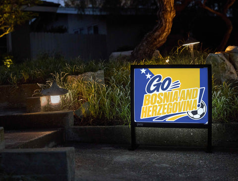 Go Bosnia And Herzegovina! Soccer Yardsy Sign yard sign