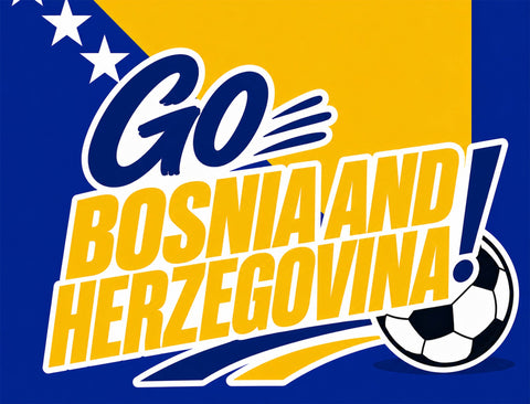 Go Bosnia And Herzegovina! Soccer Yardsy Sign yard sign