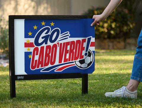 Go Cabo Verde! Soccer Yardsy Sign yard sign
