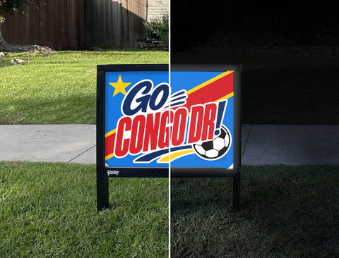 Go Congo Dr! Soccer Yardsy Sign yard sign