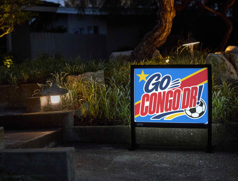 Go Congo Dr! Soccer Yardsy Sign yard sign