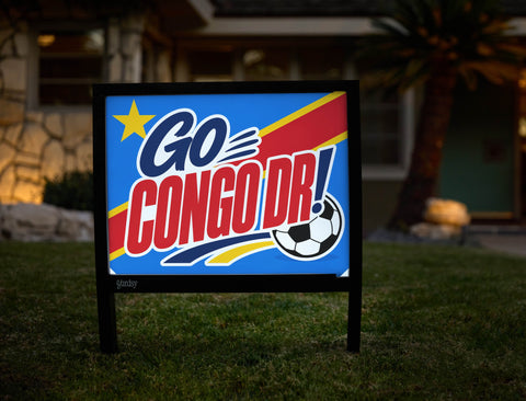 Go Congo Dr! Soccer Yardsy Sign yard sign
