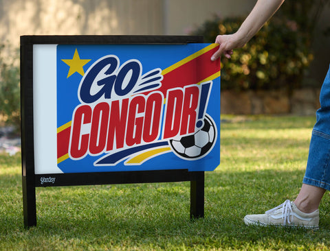 Go Congo Dr! Soccer Yardsy Sign yard sign