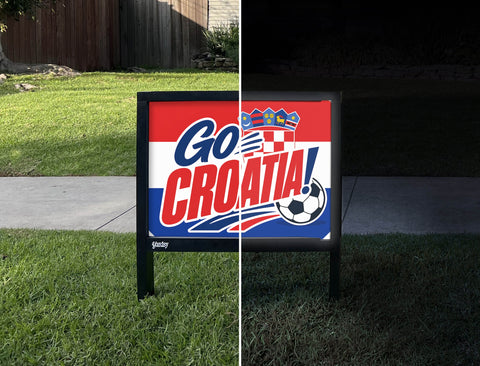 Go Croatia! Soccer Yardsy Sign yard sign