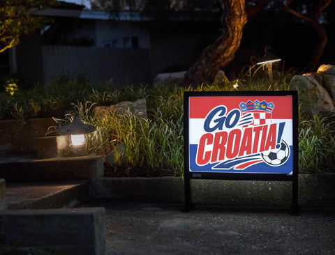 Go Croatia! Soccer Yardsy Sign yard sign