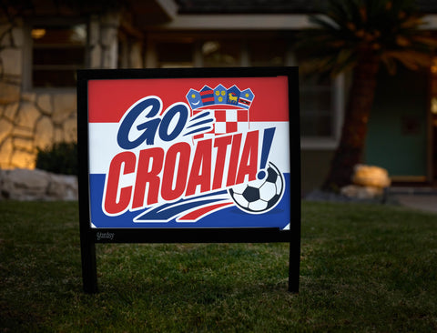 Go Croatia! Soccer Yardsy Sign yard sign