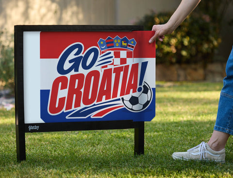 Go Croatia! Soccer Yardsy Sign yard sign