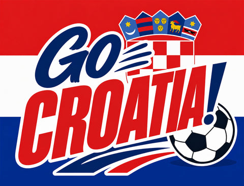 Go Croatia! Soccer Yardsy Sign yard sign