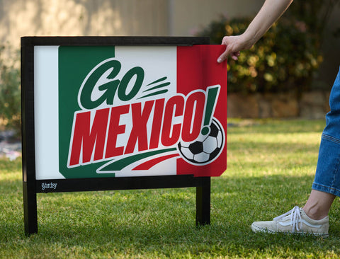Go Mexico! Soccer Yardsy Sign yard sign