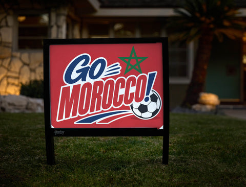 Go Morocco! Soccer Yardsy Sign yard sign