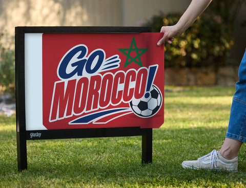 Go Morocco! Soccer Yardsy Sign yard sign