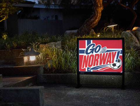 Go Norway! Soccer Yardsy Sign yard sign