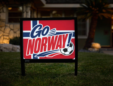 Go Norway! Soccer Yardsy Sign yard sign