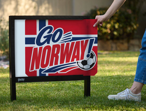 Go Norway! Soccer Yardsy Sign yard sign