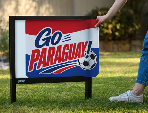 Go Paraguay! Soccer Yardsy Sign yard sign