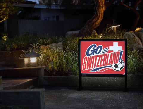 Go Switzerland! Soccer Yardsy Sign yard sign