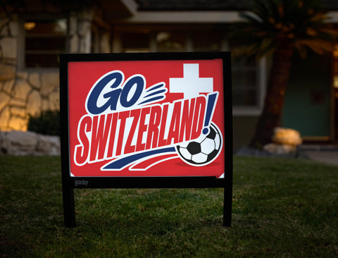 Go Switzerland! Soccer Yardsy Sign yard sign