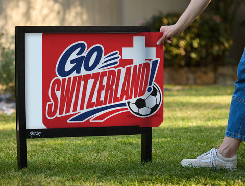 Go Switzerland! Soccer Yardsy Sign yard sign