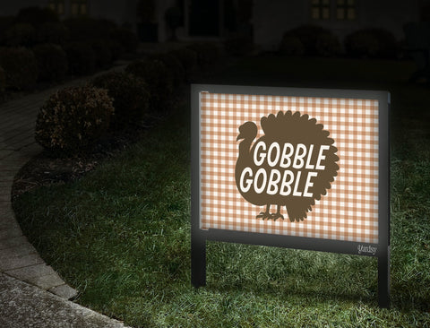 Gobble Gobble Yardsy Sign Walkway