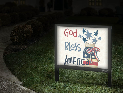 God Bless America Yardsy Sign Walkway