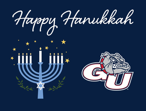 Gonzaga Happy Hanukkah Yardsy Sign yard sign