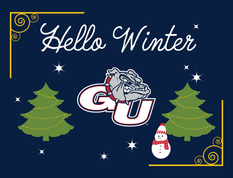 Gonzaga Hello Winter Yardsy Sign yard sign