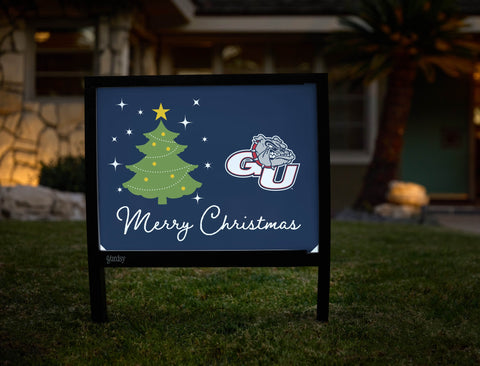 Gonzaga Merry Christmas Yardsy Sign yard sign