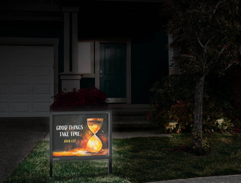 Good Things Take Time Yardsy Sign Front Door