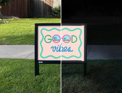 Good Vibes Yardsy Sign yard sign
