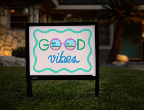 Good Vibes Yardsy Sign yard sign