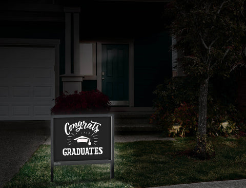 Graduation Cap Congrats Yardsy Sign Front Door.Jpg