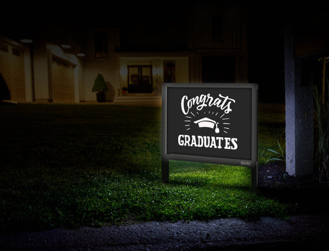 Graduation Cap Congrats Yardsy Sign Mailbox.Jpg