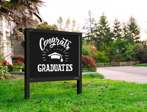 Graduation Cap Congrats Yardsy Sign Yard.Jpg