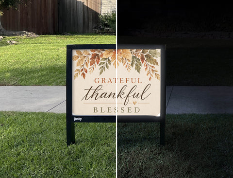 Grateful Thankful Blessed Yardsy Sign yard sign