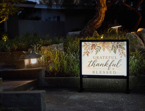 Grateful Thankful Blessed Yardsy Sign yard sign