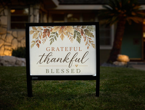 Grateful Thankful Blessed Yardsy Sign yard sign